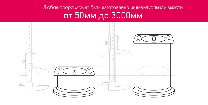 Высота опоры может быть любая под заказ